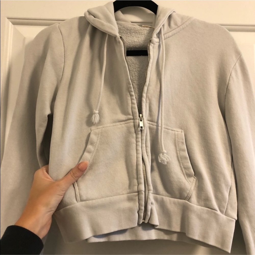 John Galt cropped hoodie